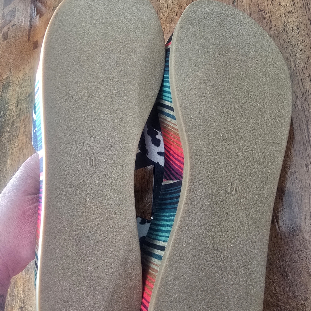 Crazy Train Black and Multicolor Wedges - Picture 3 of 3